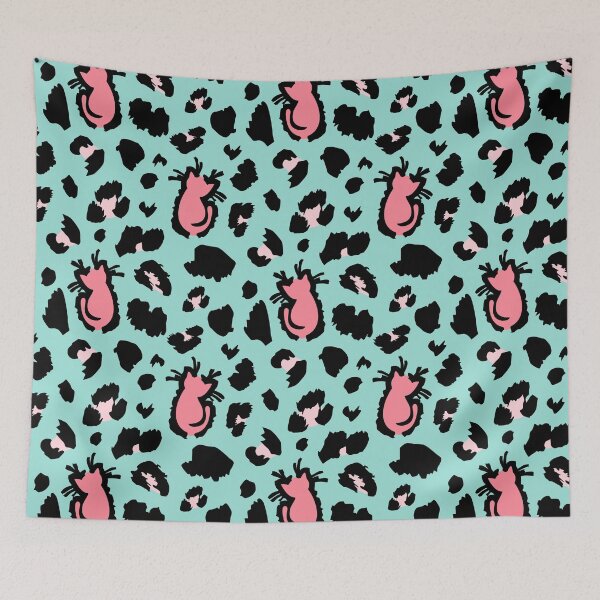 Item preview, Exotic Leopard Print Bengal Cat - Pink designed and sold by lulululupaint.