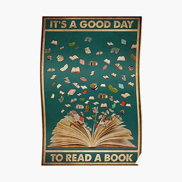 It's a good day to read a book vintage poster, Mental Health Poster, Reading Books Poster, Mental Heath Awareness Poster