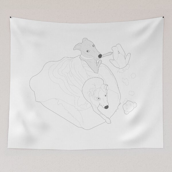Item preview, Whippets Sighthounds Dogs of Toy Destruction Illustration designed and sold by SassySighthound.