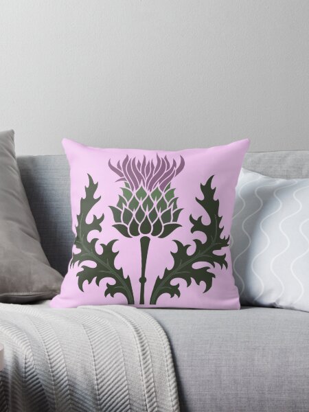 Item preview, Scottish Thistle Flower of Scotland on Pale Pink designed and sold by podartist.