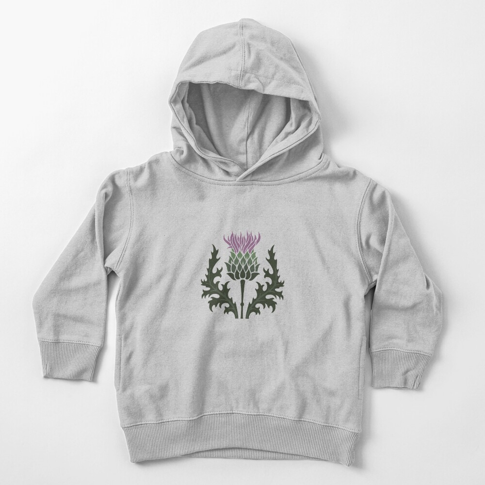 Scottish Thistle Flower of Scotland on Pale Pink Toddler Pullover Hoodie