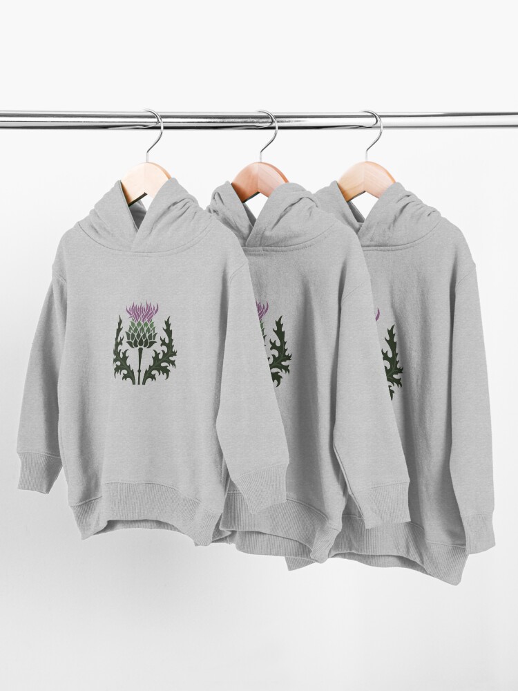 Alternate view of Scottish Thistle Flower of Scotland on Pale Pink Toddler Pullover Hoodie