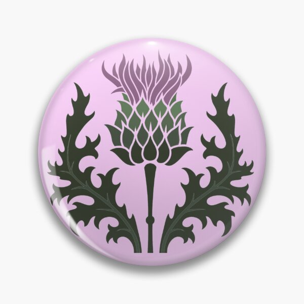Item preview, Scottish Thistle Flower of Scotland on Pale Pink designed and sold by podartist.