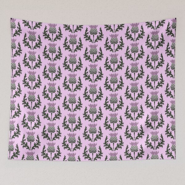 Item preview, Scottish Thistle Flower of Scotland on Pale Pink designed and sold by podartist.