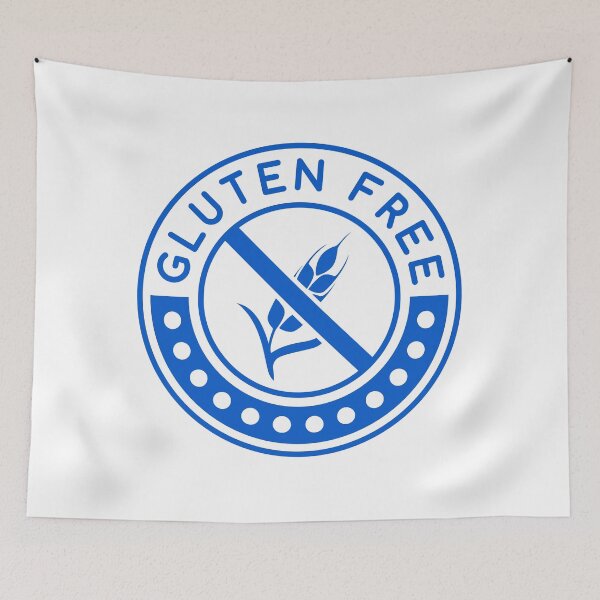Item preview, Gluten Free blue logo designed and sold by GlutenFreeTee.