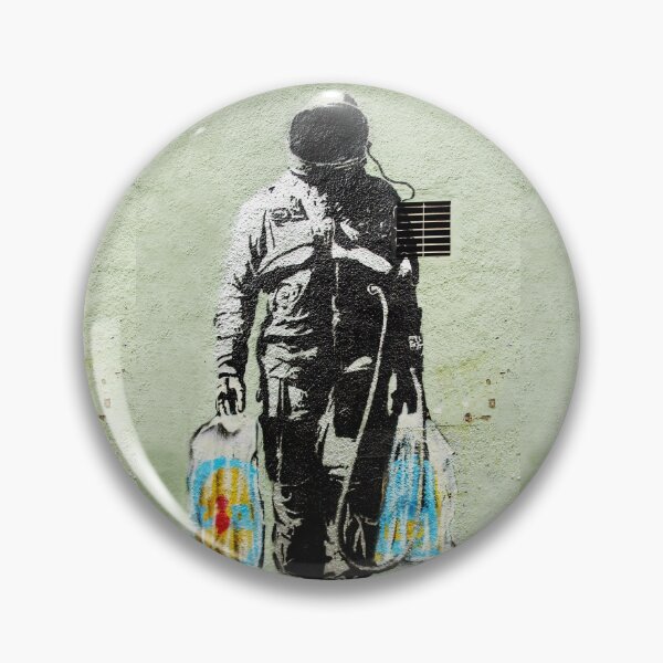 Item preview, BANKSY Astronaut With Shopping Bags designed and sold by WE-ARE-BANKSY.