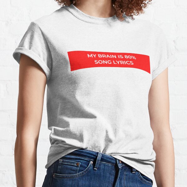 Vista previa del artículo con la obra «My Brain Is 80% Letras de Canciones», diseñado y vendido por jpremiumdesigns.