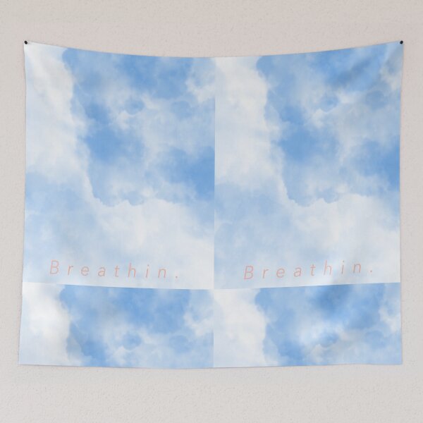 Item preview, Blue clouds with breathin text  designed and sold by Budoorsaeedoo.