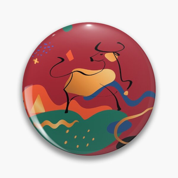 Item preview, New year print with bull 2021. New year present. Artwork new year 2021. Bull illlustration designed and sold by Zolotinka.