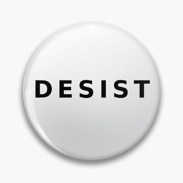 Item preview, DESIST - black text designed and sold by SolarCross.