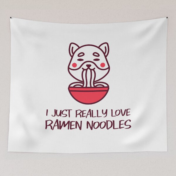 Item preview, Japanese Cat Just Really Loves Ramen designed and sold by friendlyspoon.