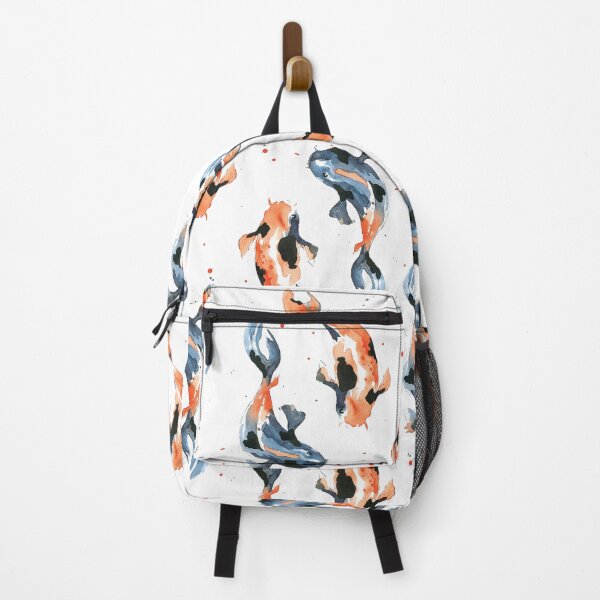 Item preview, Red and Blue Koi Fish Pattern designed and sold by VeronArtLab.