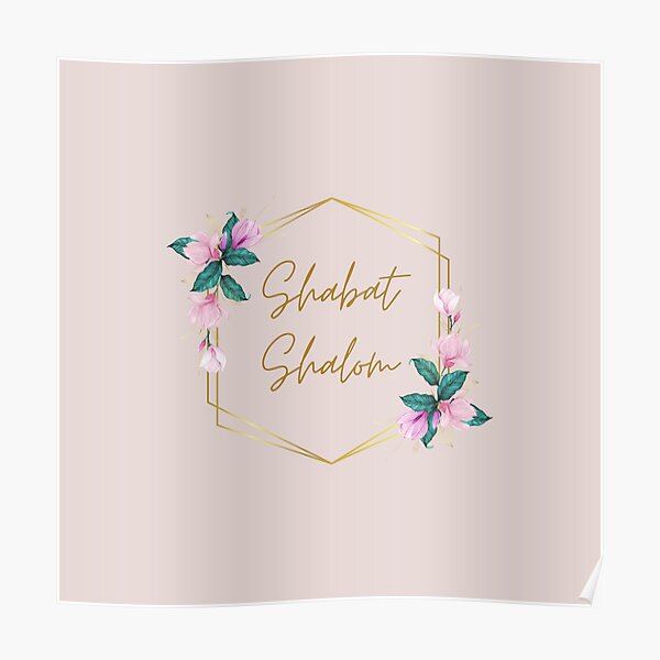 Shabat Shalom with elegance Poster