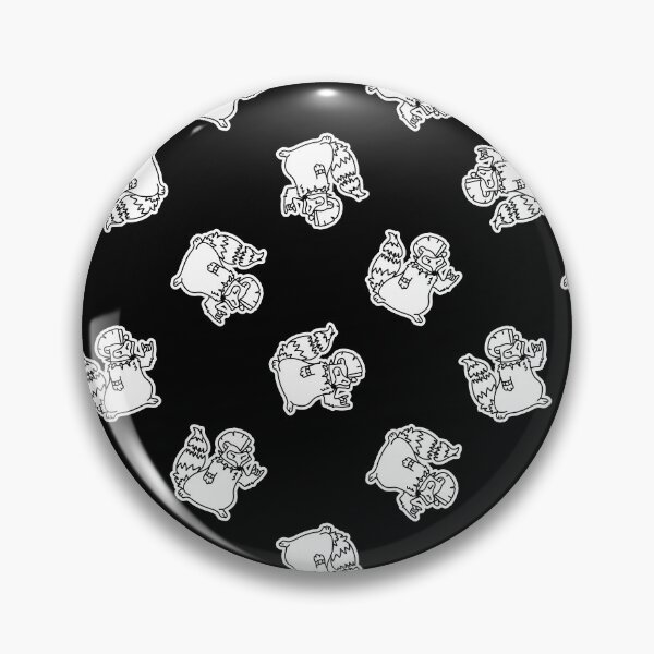 Item preview, Cute punk rock raccoon monochrome lineart on black background pattern. designed and sold by Limolida.