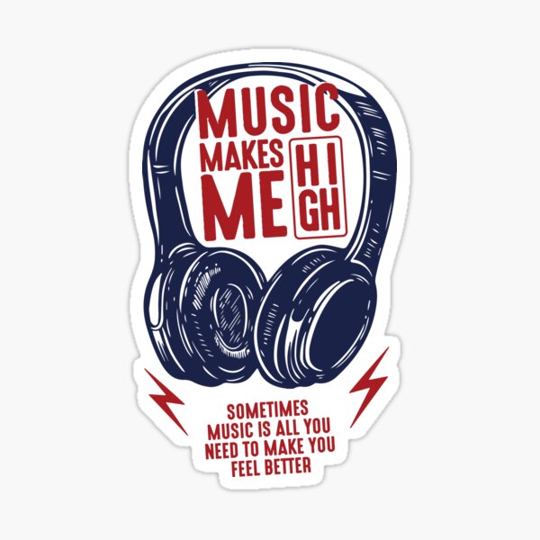 Music Headphones with voice sign Music Headphones Sticker by  Trenddesigns24