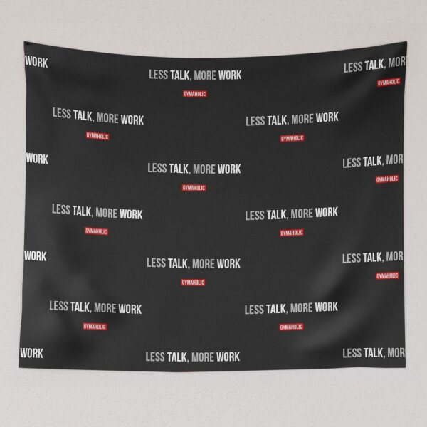 Item preview,  Simple and motivational quote, black and white design, less talk, more work  designed and sold by Lina369.