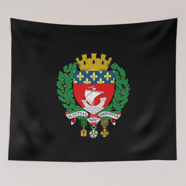 Item preview, Paris Coat Of Arms Parisian Flag Holiday Travel designed and sold by Creekman Designs.