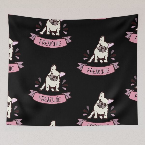 Item preview, French bulldog lovers, Frenchie white color designed and sold by Collagedream.