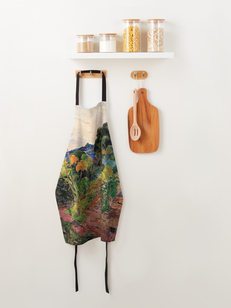 Alternate view of Gauguin - Martinique Landscape, beautiful tropical painting Apron