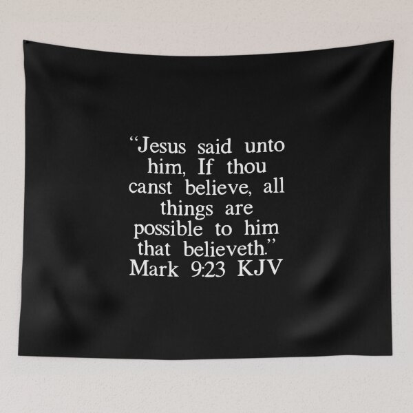 Item preview, Mark 9:23 KJV (White Font) designed and sold by IBMClothing.
