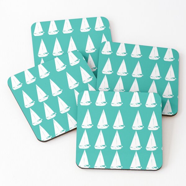 Item preview, Sailboats pattern on light blue background designed and sold by Aura-E.