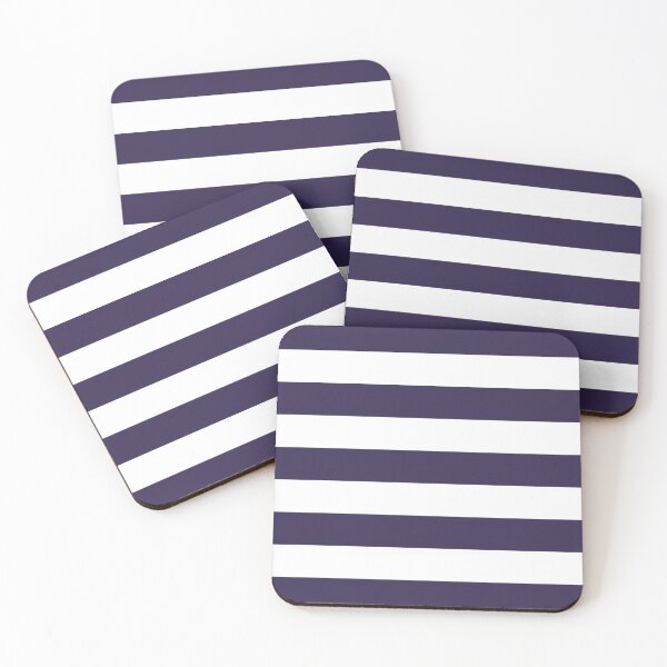 Item preview, Medium NAVY BLUE and WHITE Horizontal STRIPES designed and sold by RachelMacht.