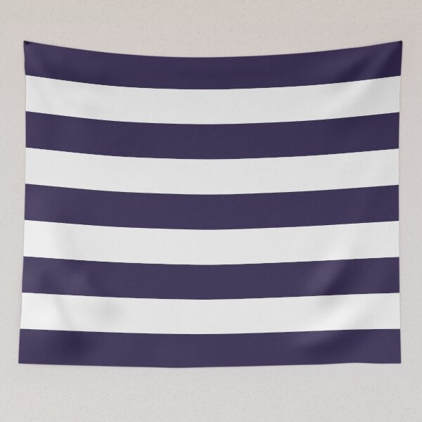 Item preview, Medium NAVY BLUE and WHITE Horizontal STRIPES designed and sold by RachelMacht.