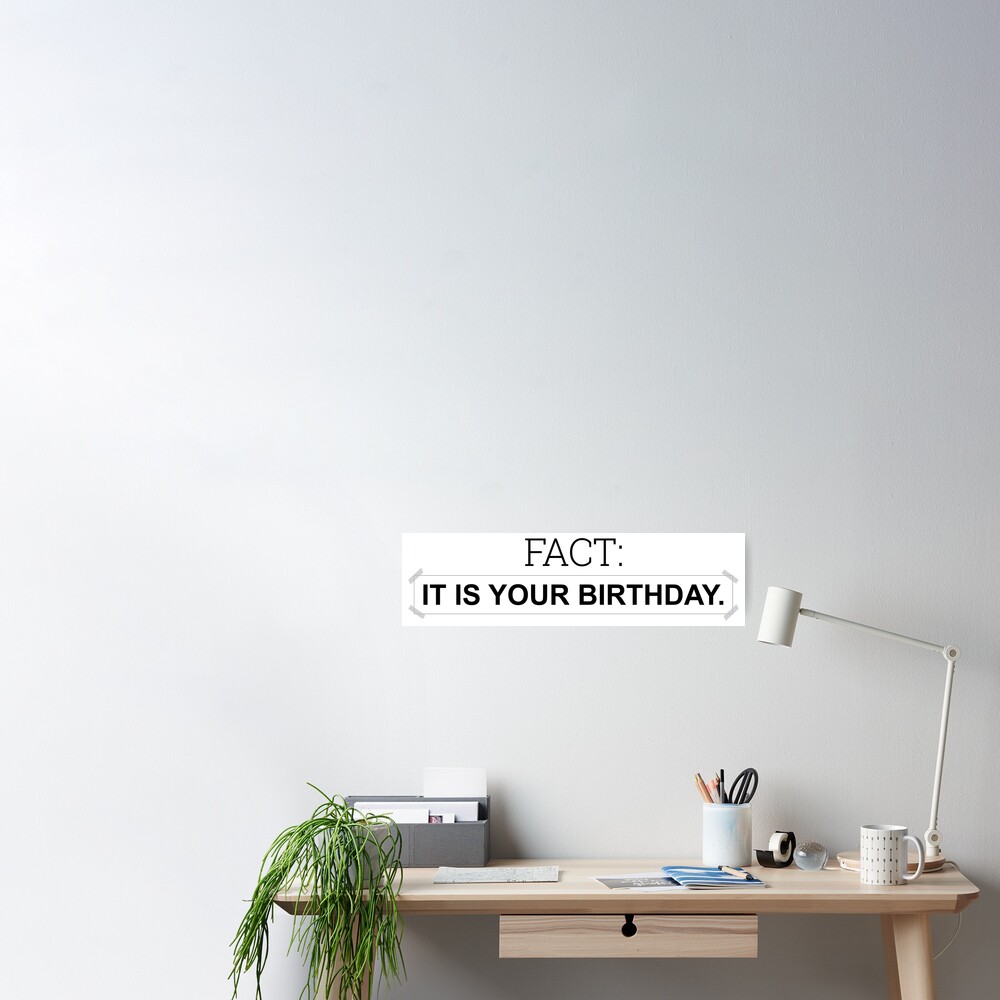 It's Your Birthday. It's a Statement of Fact” Birthday Card - Official The  Office Merchandise