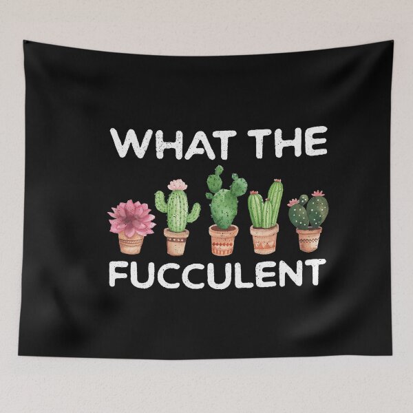 Item preview, What the Fucculent Cactus Succulents Plants Gardening Gift Vintage Retro designed and sold by ambaart.