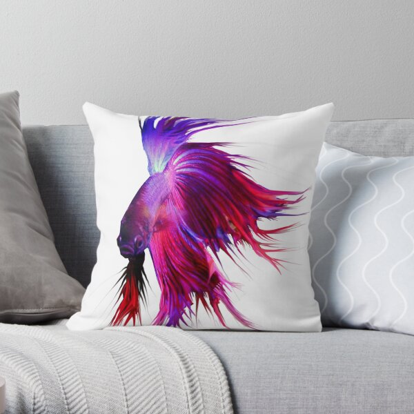 Betta Splendens ;Siamese fighting Fish Throw Pillow