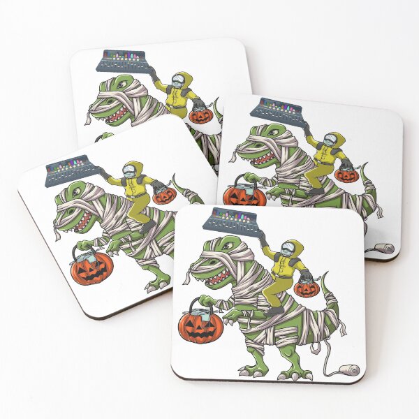 Item preview, synthesizer dinosaur halloween t-shirt designed and sold by noahs-shop.
