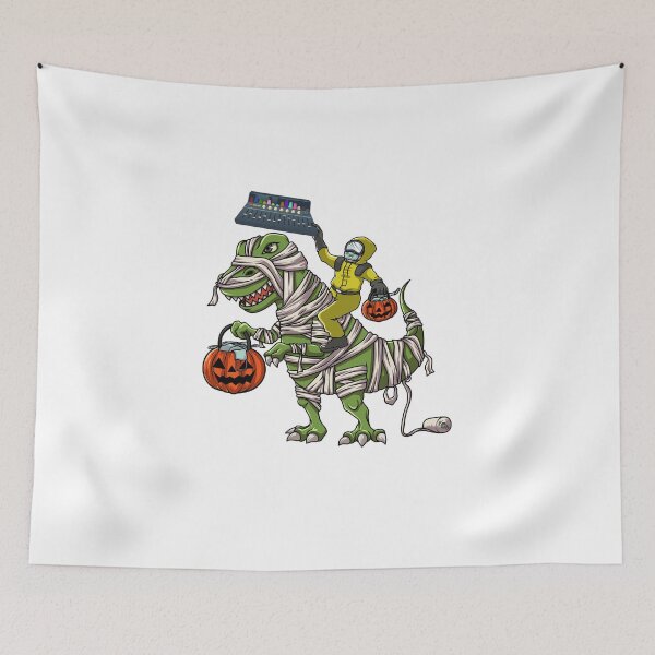 Item preview, synthesizer dinosaur halloween t-shirt designed and sold by noahs-shop.