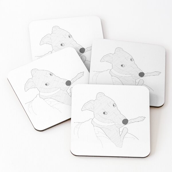 Item preview, Whippets Sighthounds Cheeky Look Illustration designed and sold by SassySighthound.