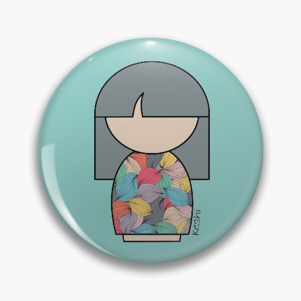 Item preview, Modern Colorful Japanese Kokeshi Doll   designed and sold by lmcvinco.
