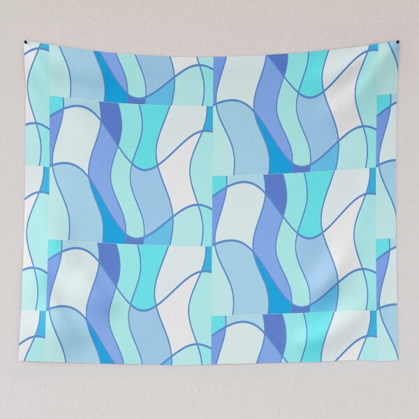 Item preview, blue waves color designed and sold by miaterinka.