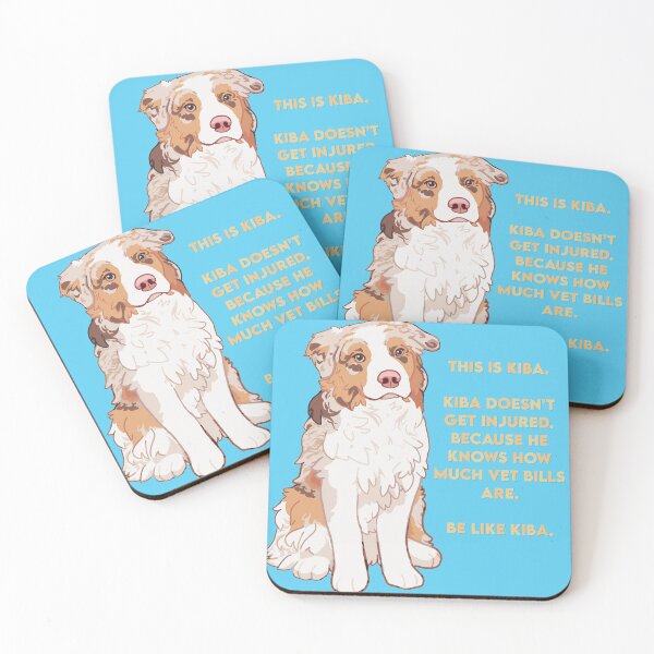 Item preview, Red Merle Australian Shepherd - Aussie Kiba KNOWS HOW MUCH VET BILLS COST designed and sold by Ivy Fox Illustration.