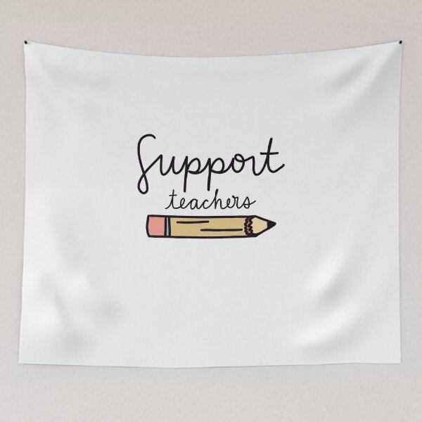 Item preview, Support Teachers with pencil image designed and sold by Cafecreativity.