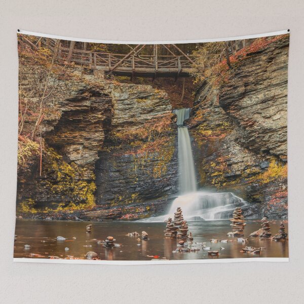 Item preview, Deer Leap Falls, Childs Park, Poconos, PA, in Autumn designed and sold by Rabbitti.