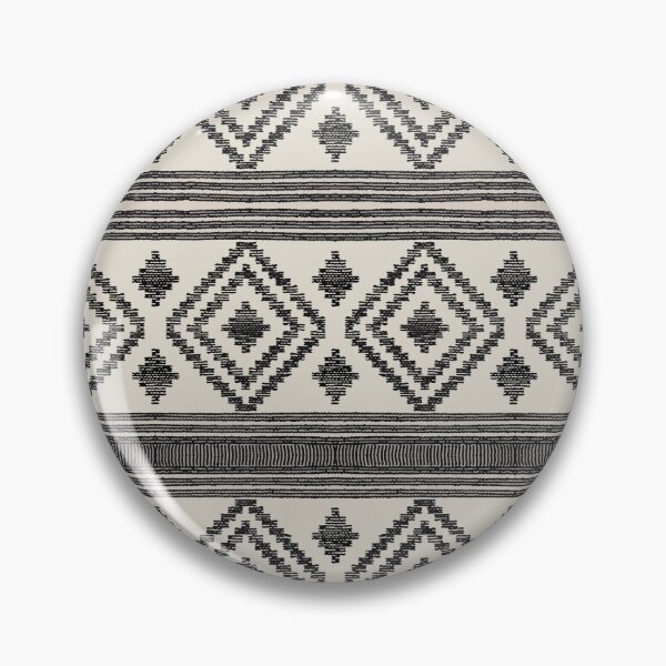 Item preview, Monochrome Scandinavian Ethnic Aztec Pattern in Black & Beige designed and sold by MyArt23.