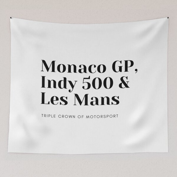 Item preview, Triple Crown of Motorsport - Monaco GP, Indy 500 and Les Mans designed and sold by heyitsclara.