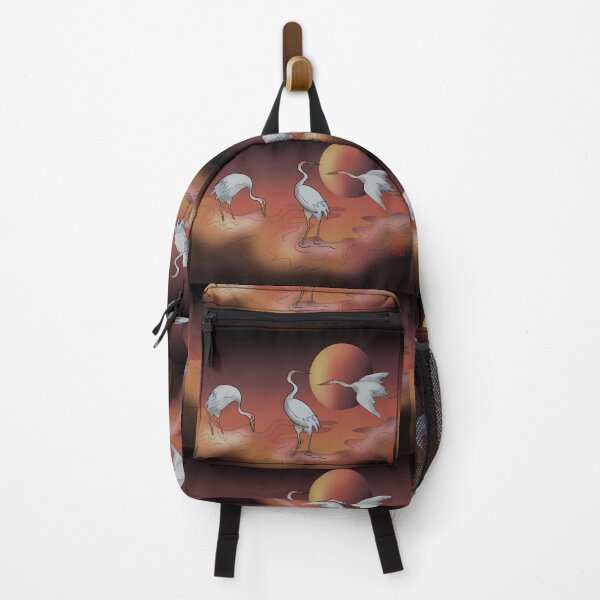 Item preview, Japanese cranes in a stream at sunset designed and sold by CuisineCat.