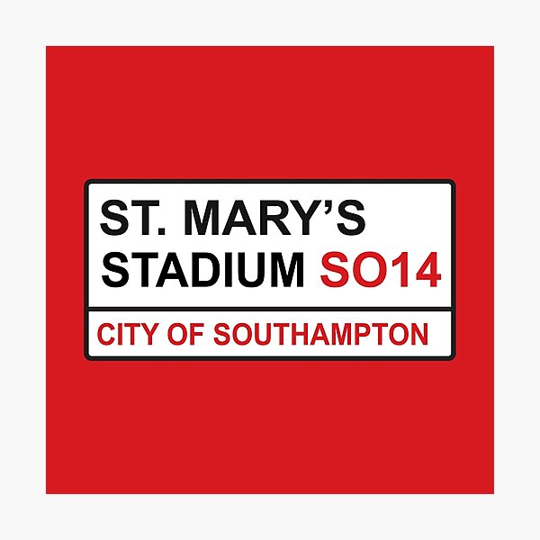 Item preview, Southampton Football Team St. Mary’s Stadium Street Sign designed and sold by DelfDesign.