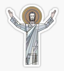 Touchdown Jesus Sticker