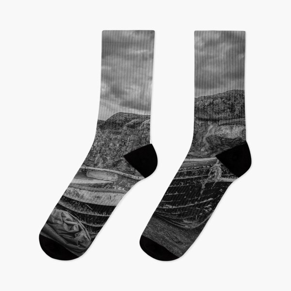 Item preview, Charlestown Boat Cornwall Black and White designed and sold by Barrie Tumbridge.