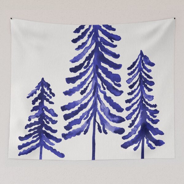 Item preview, Pine Trees – Navy designed and sold by Cat Coquillette.