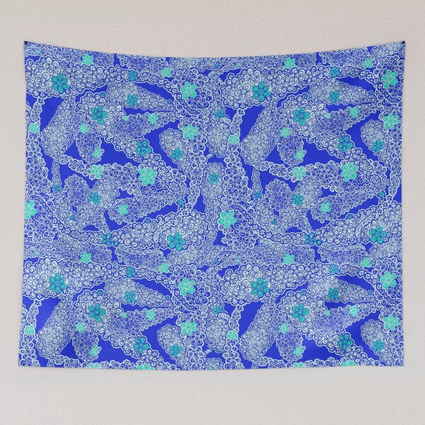 Item preview, Blue Floral Paisley designed and sold by JoChesney.