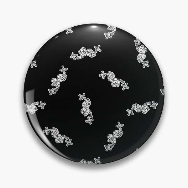 Item preview, Cute punk rock snake monochrome lineart on black background pattern.  designed and sold by Limolida.