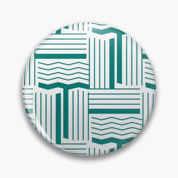 Item preview, Lines & Wiggles Geometric Pattern – Teal designed and sold by RoguePatterns.