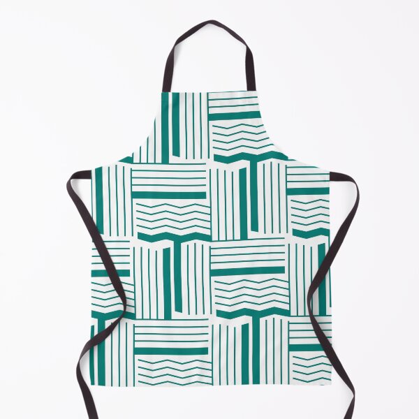 Item preview, Lines & Wiggles Geometric Pattern – Teal designed and sold by RoguePatterns.