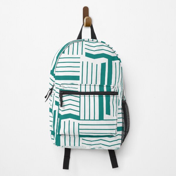 Item preview, Lines & Wiggles Geometric Pattern – Teal designed and sold by RoguePatterns.